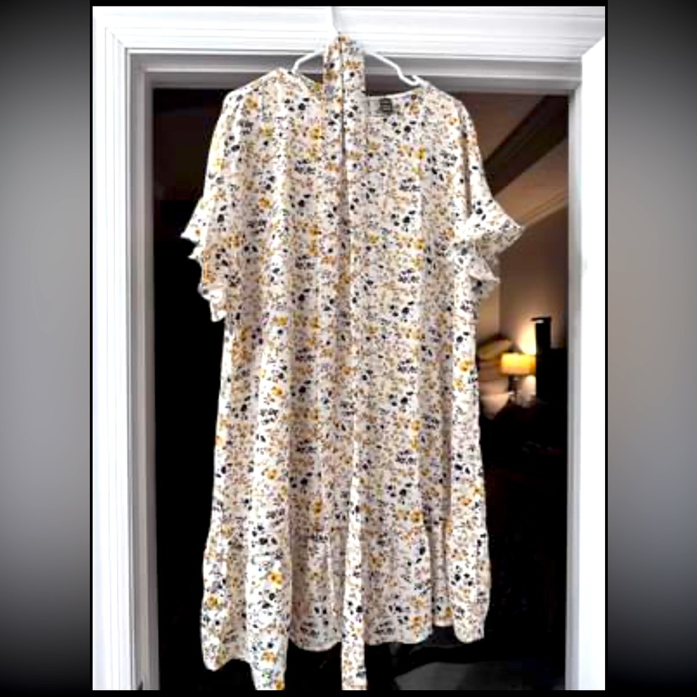Shein floral dress with tie